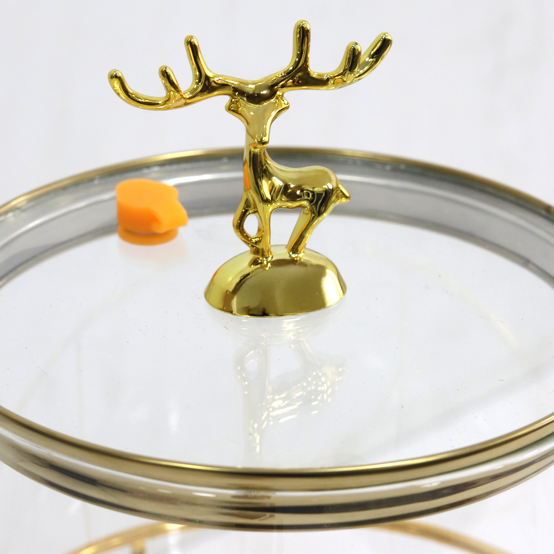 Bonbonne en verre 2,6L avec support en doré