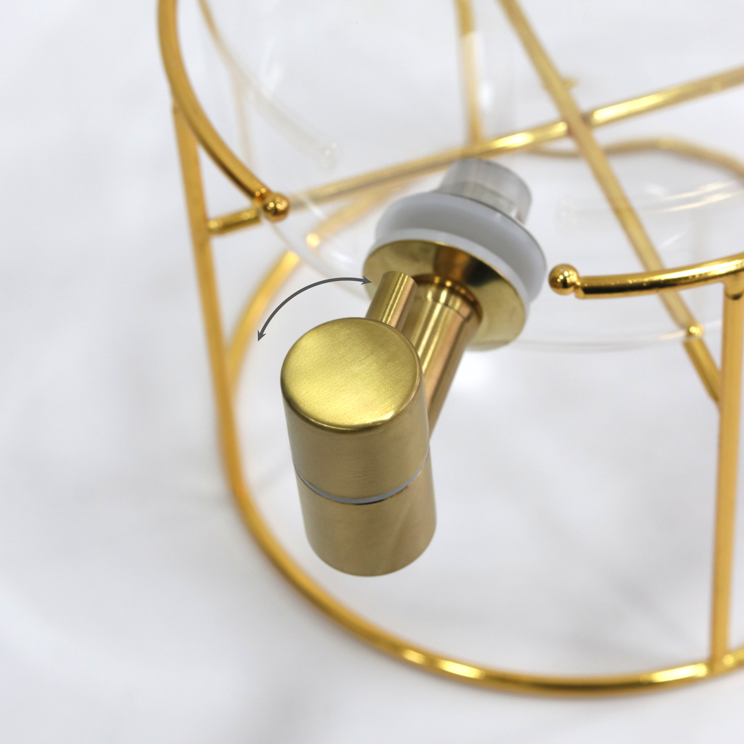 Bonbonne en verre 2,6L avec support en doré