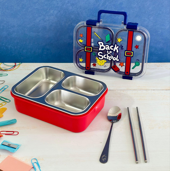 Lunch box en inox 3 compartiments 700ML