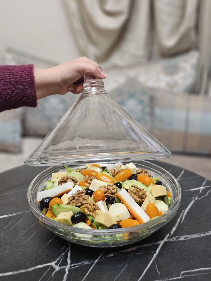 Tajine en verre transparent 28cm