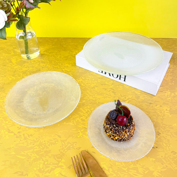 Set 6 plats 25cm + Set 6 plats 20cm + Set 6 plats 15cm en verre