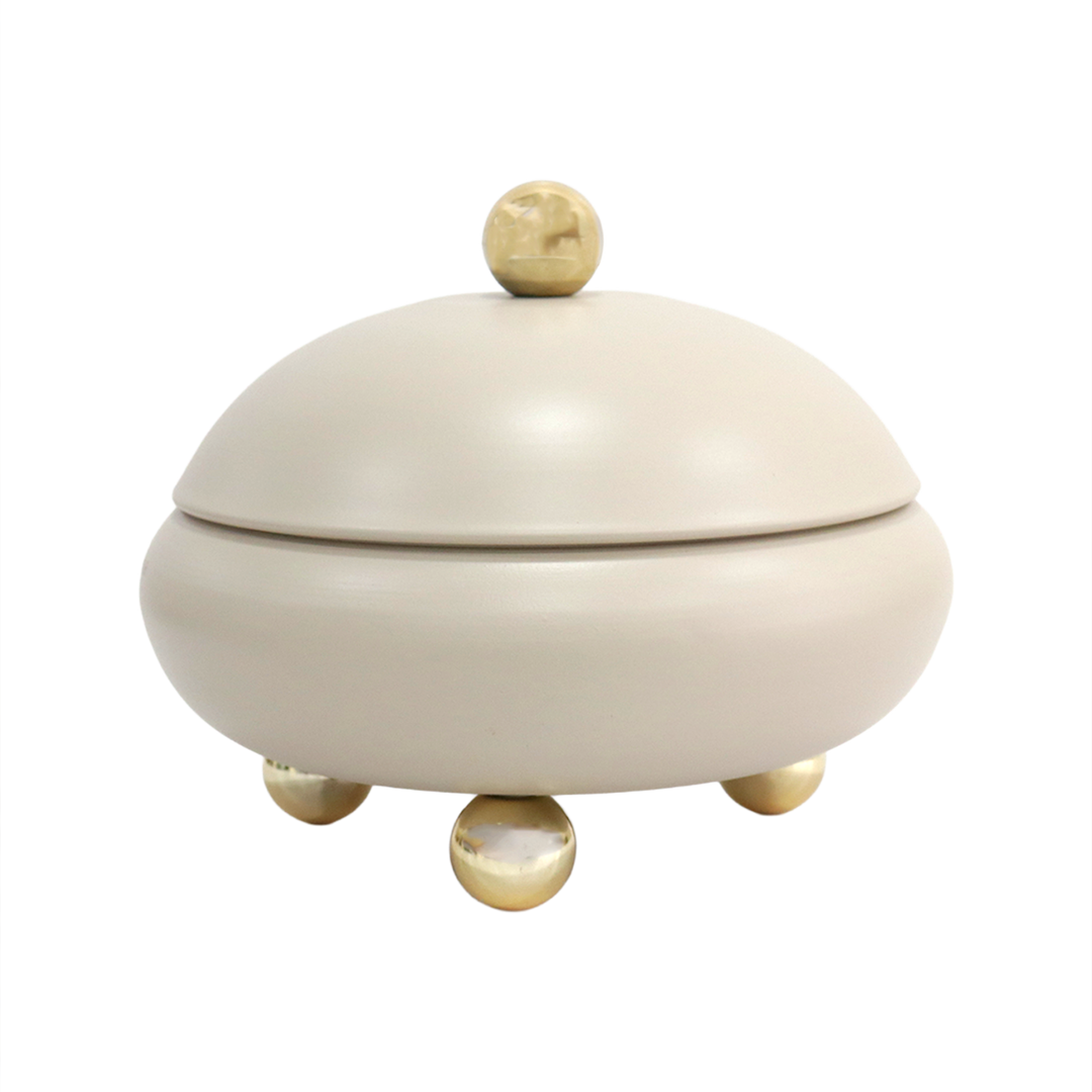 Set 3 bonbonnières en métal 12cm + 16cm + 19cm