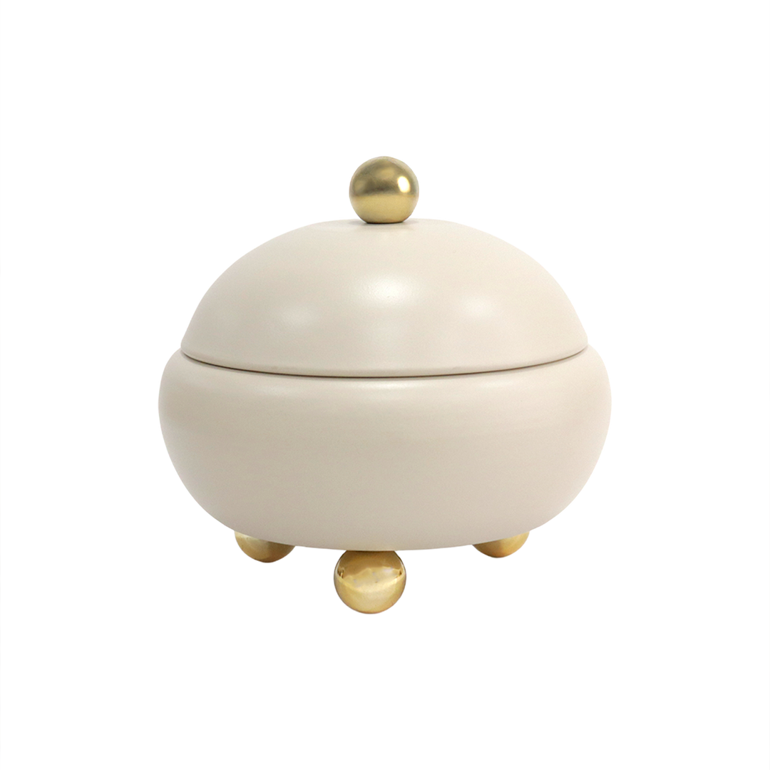 Set 3 bonbonnières en métal 12cm + 16cm + 19cm