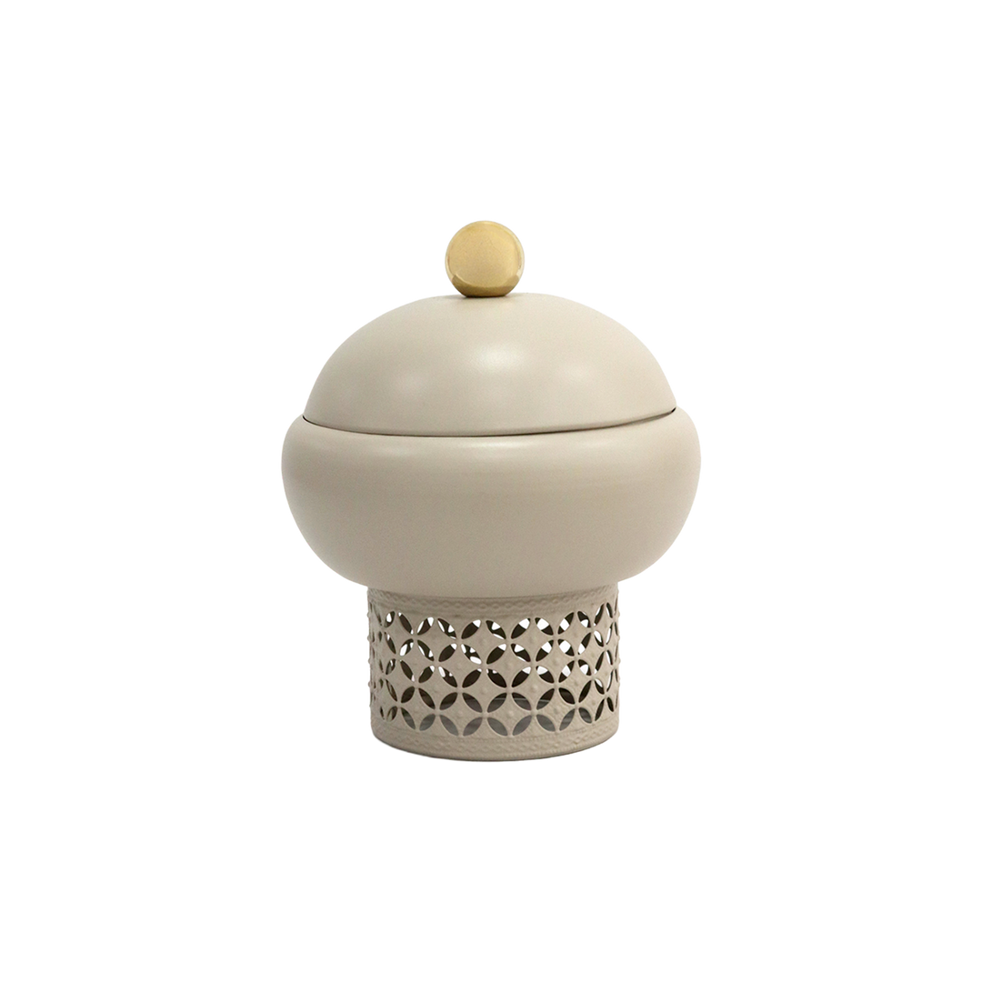 Set 3 bonbonnières en métal 12cm + 16cm + 19cm