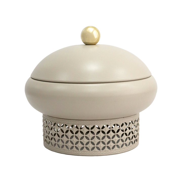 Set 3 bonbonnières en métal 12cm + 16cm + 19cm