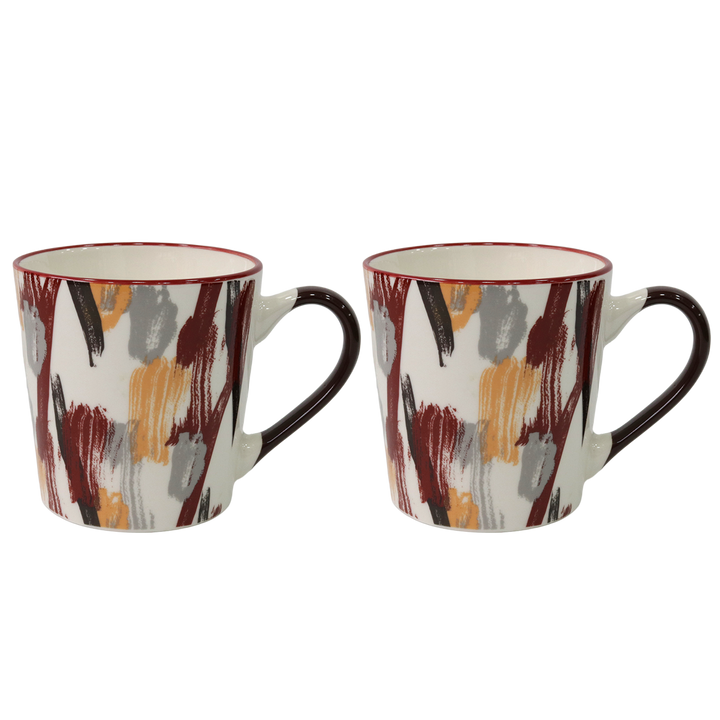 Set 2 mugs en céramique 9x9,50cm
