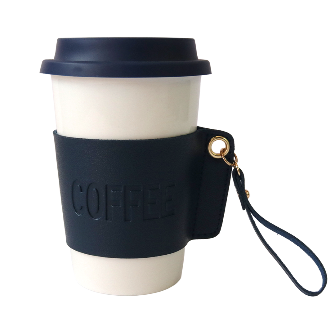 Mug en céramique 9,50x14cm avec couvercle en silicone