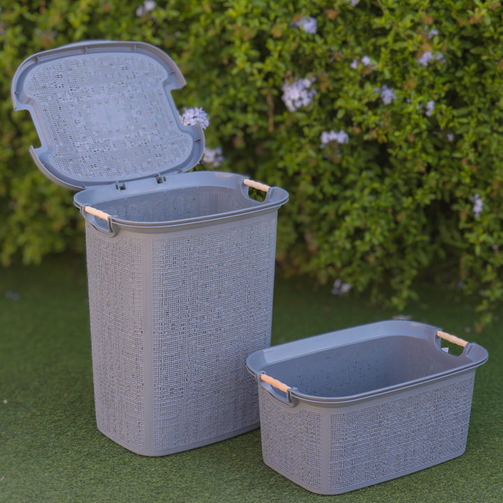 Set 2 paniers à linge 30L + 60L
