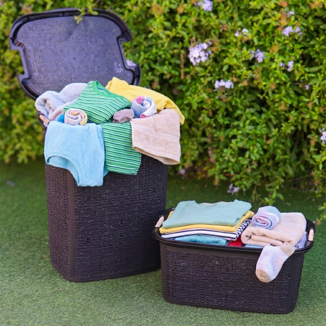 Set 2 paniers à linge 30L + 60L