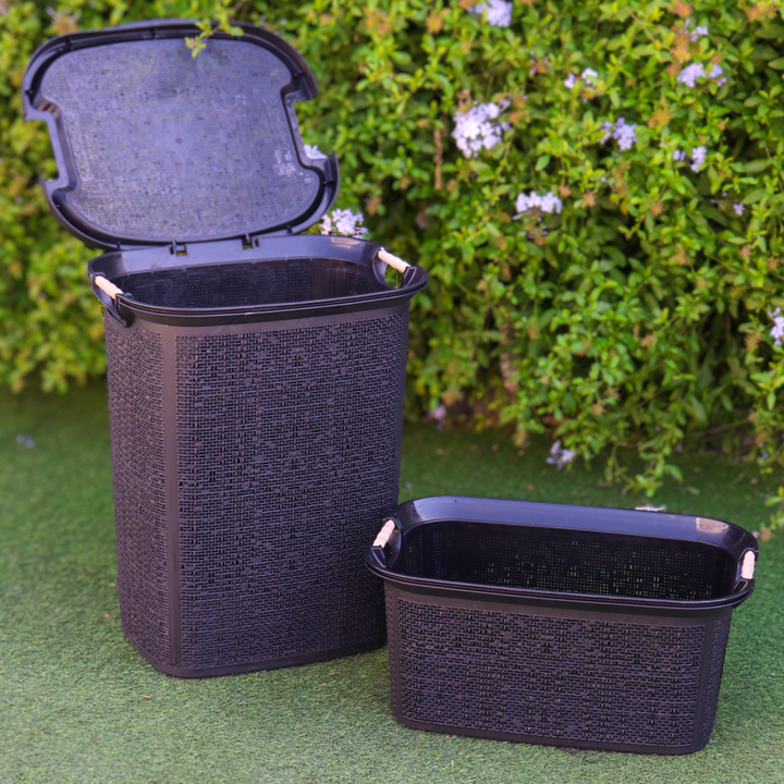 Set 2 paniers à linge 30L + 60L