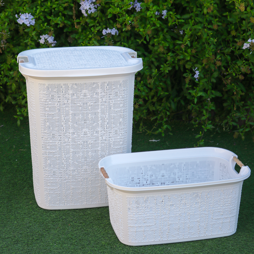 Set 2 paniers à linge 30L + 60L