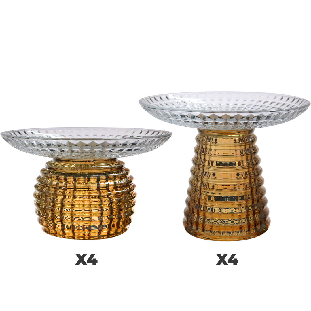 Set 8 coupes en verre 15cm