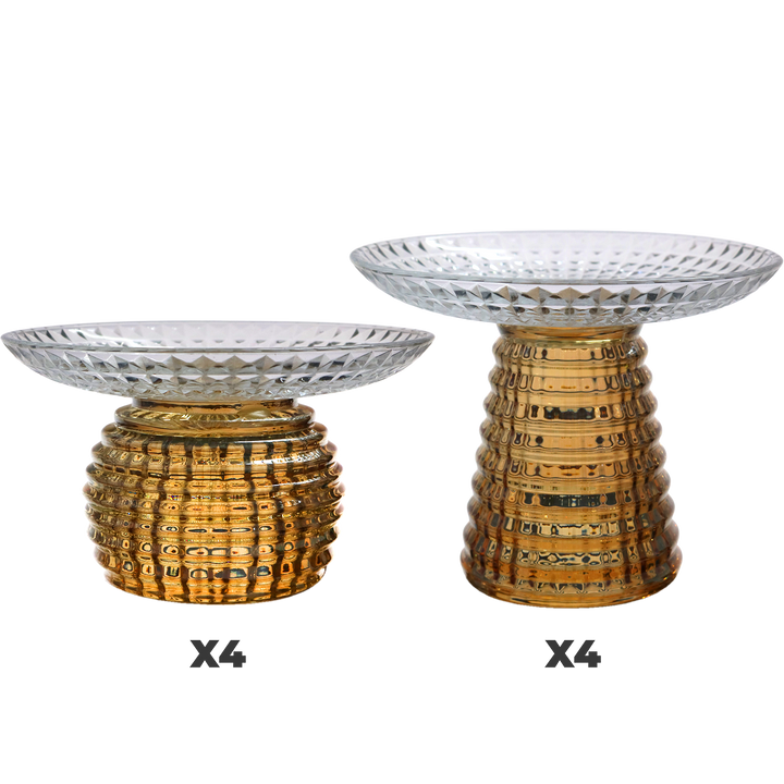 Set 8 coupes en verre 15cm