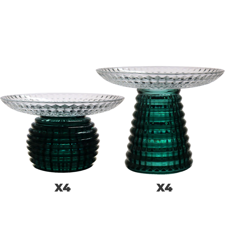 Set 8 coupes en verre 15cm