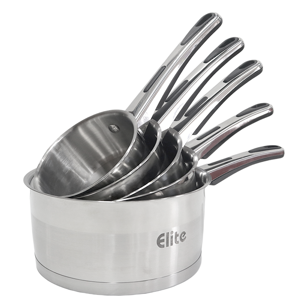 Set 5 casseroles en inox 12cm +14cm + 16cm + 18cm + 20cm