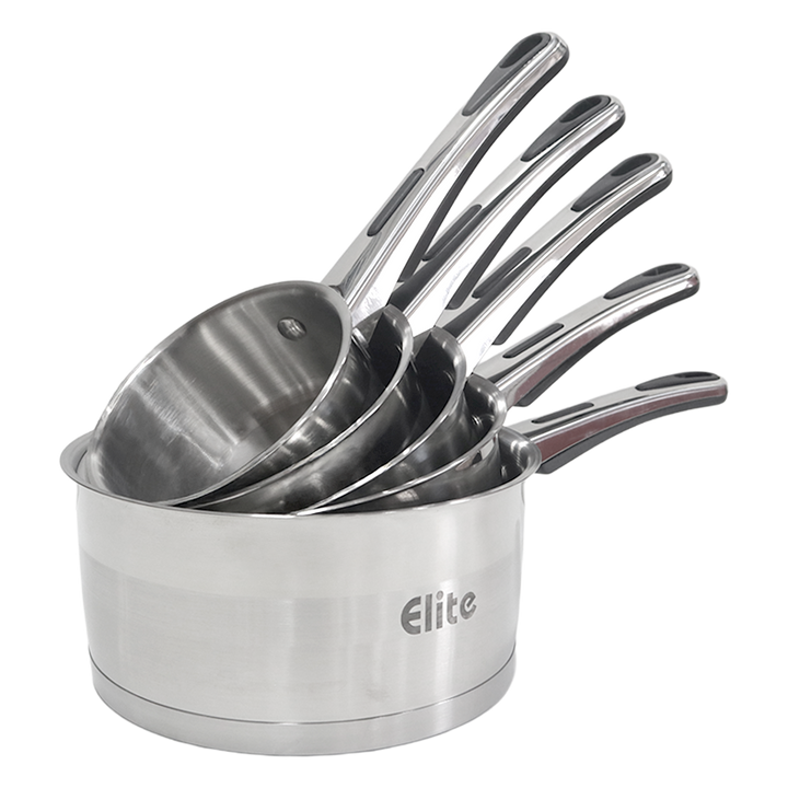 Set 5 casseroles en inox 12cm +14cm + 16cm + 18cm + 20cm