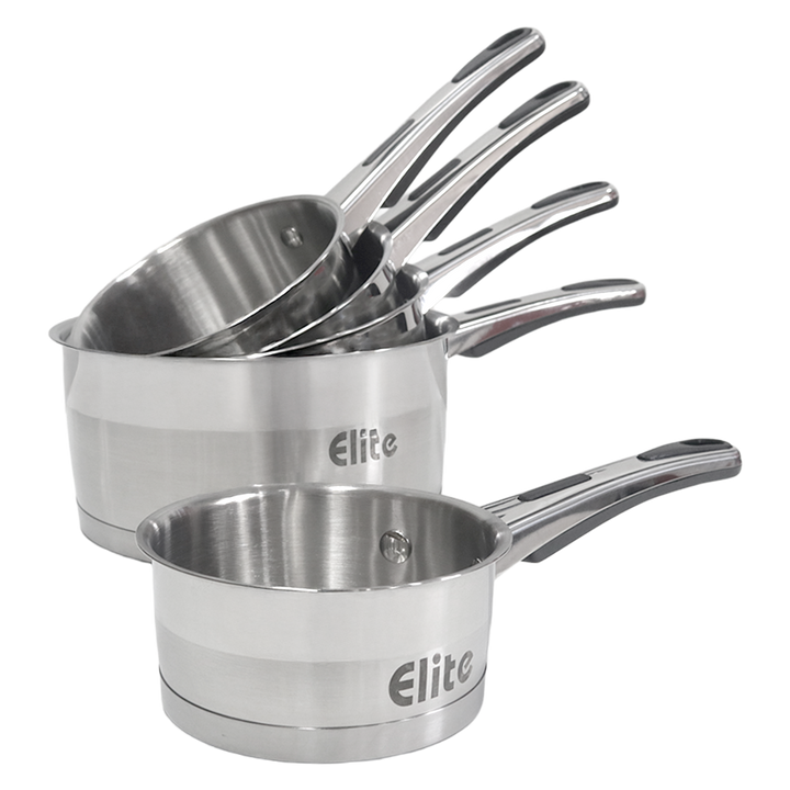 Set 5 casseroles en inox 12cm +14cm + 16cm + 18cm + 20cm