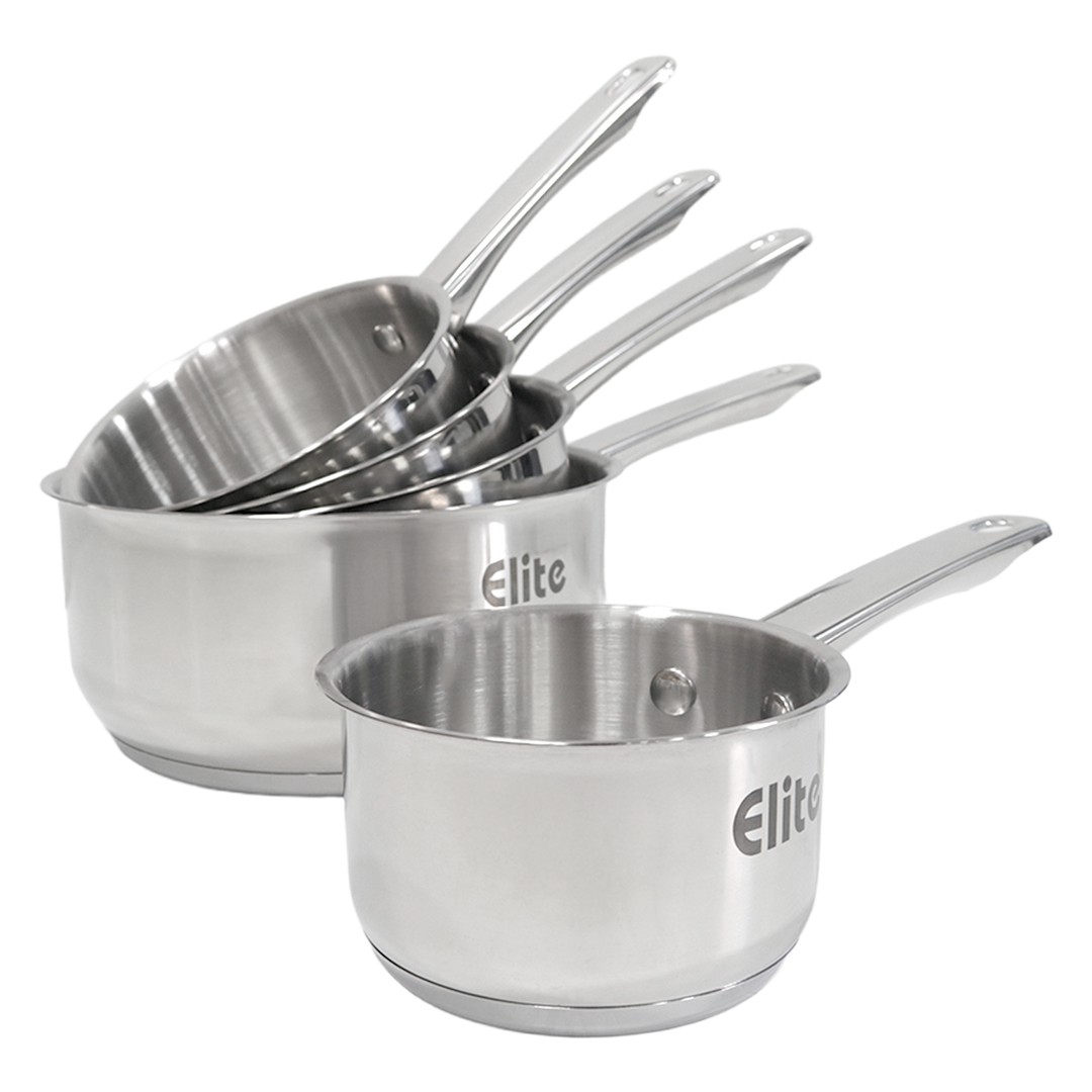 Set 5 casseroles en inox 12cm +14cm + 16cm + 18cm + 20cm