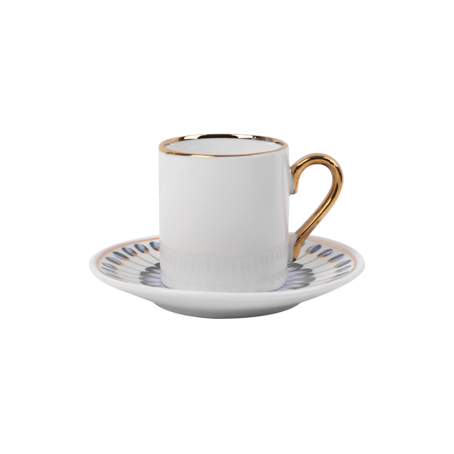 Set 6 tasses 5,50cm et sous tasses 11cm - Saga Cuisine