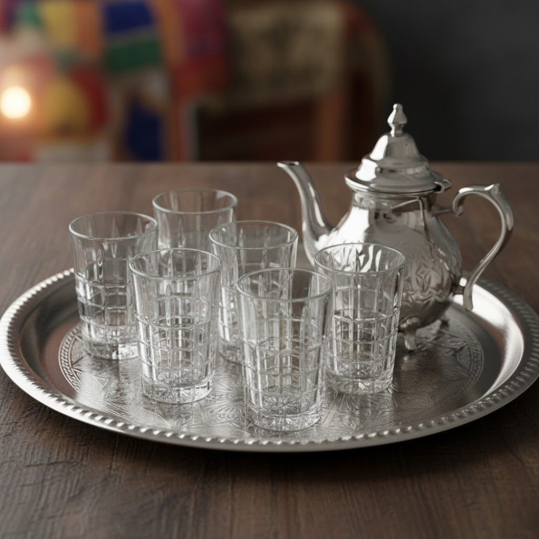 6 verres à thé 10x6cm