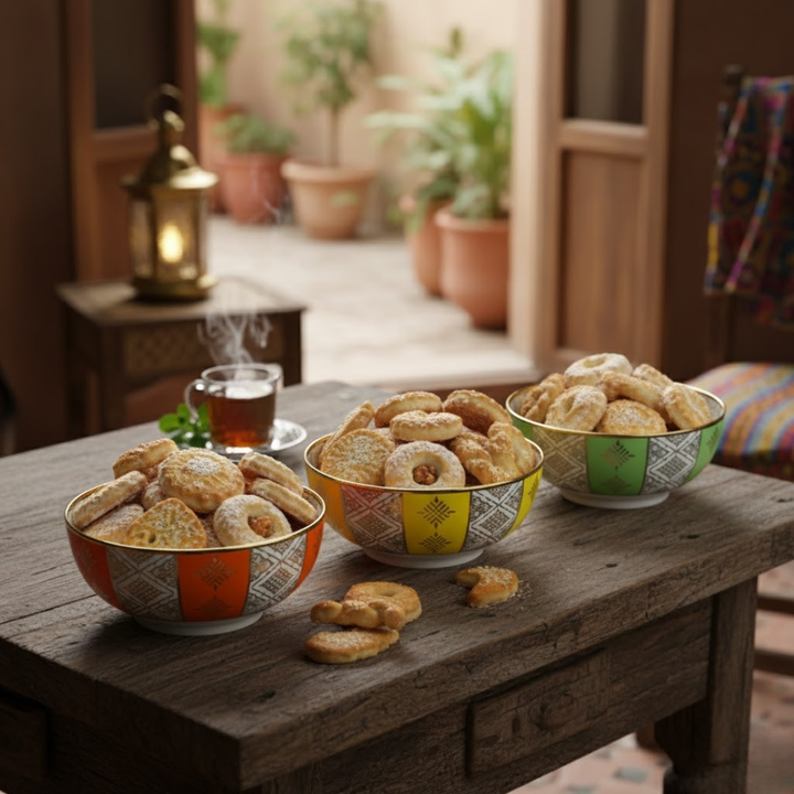 Set 3 bols à motif Beldi 15cm