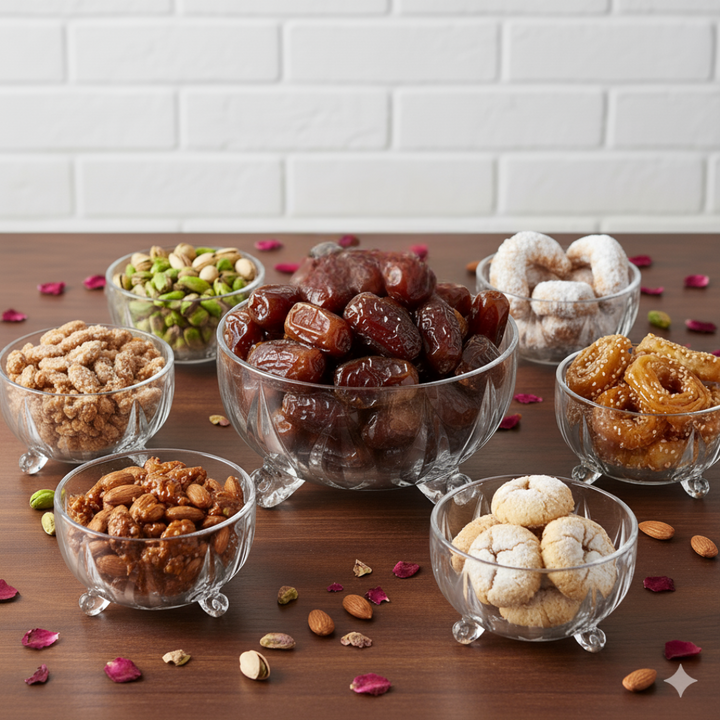 Set saladier 20cm + 6 bols 11,50cm en verre
