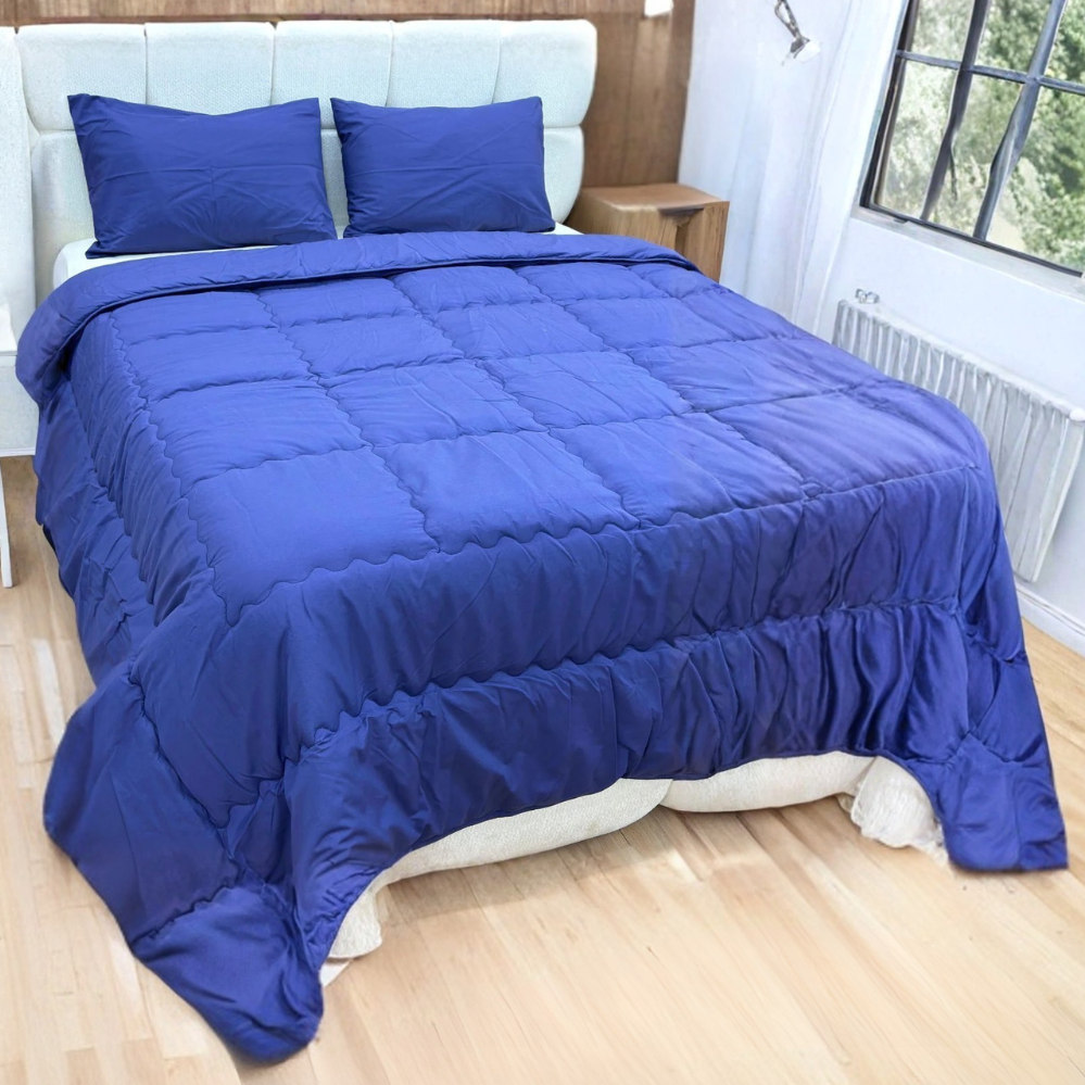 Couvre lit 235x235cm + 2 Taies d'oreiller 50x70cm