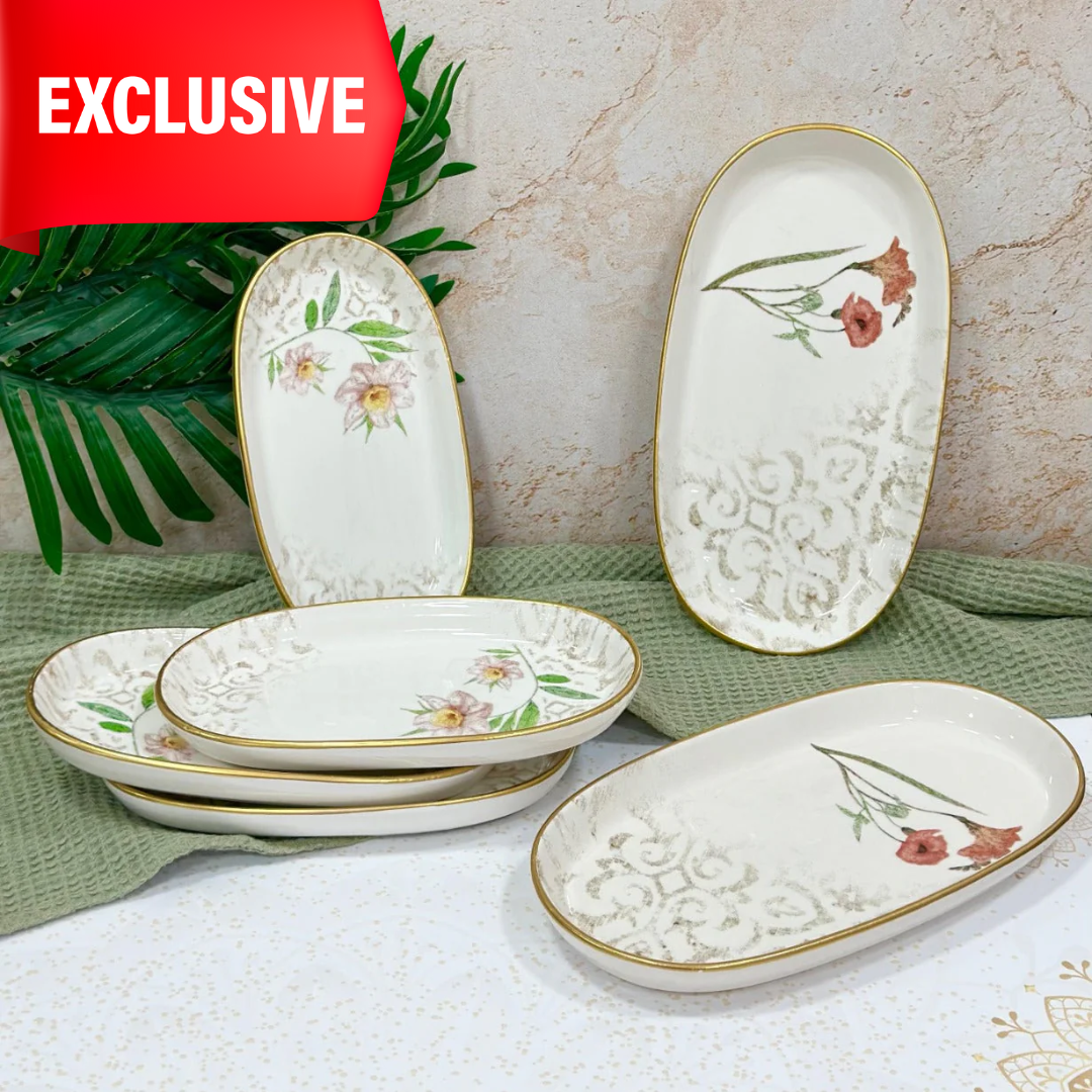 Set 2 assiettes ovales 26cm + 4 assiettes ovales 21cm