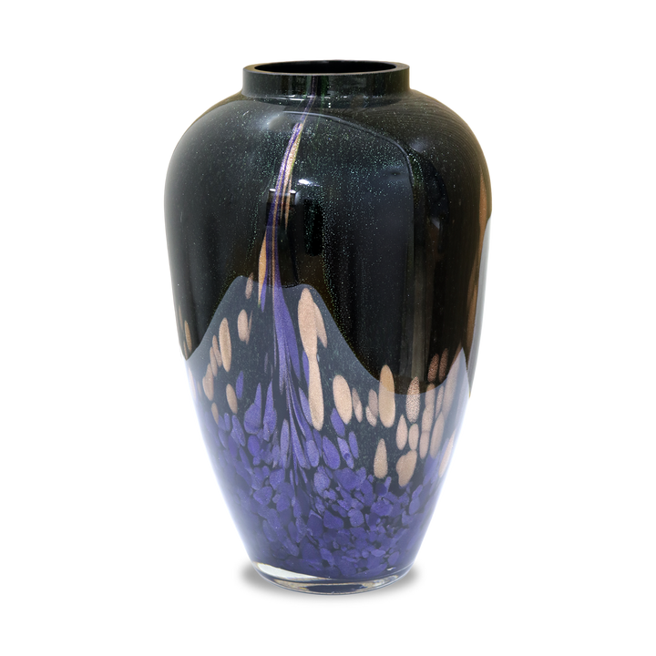 Vase décoratif en verre marron 30cm