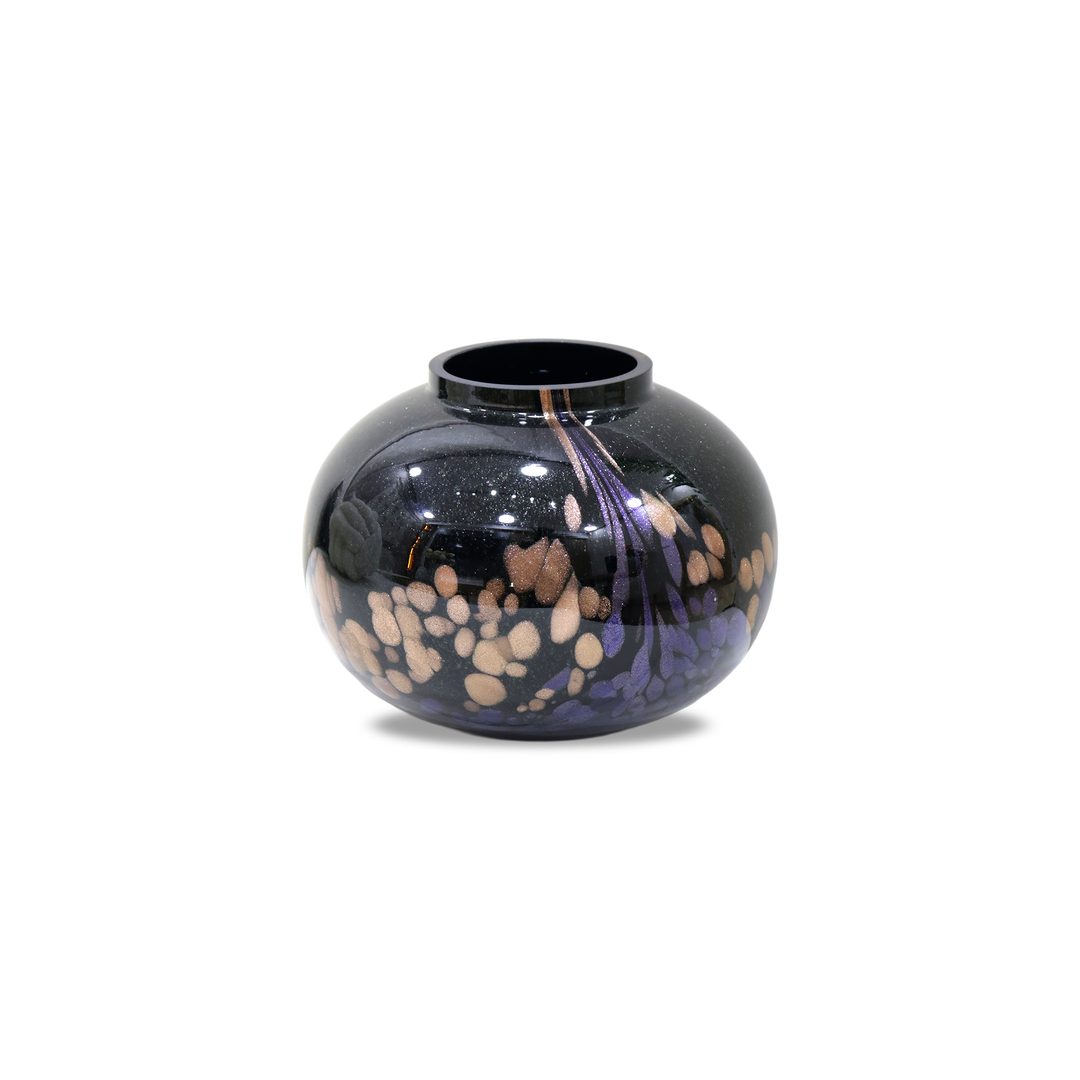 Vase décoratif en verre marron 15cm