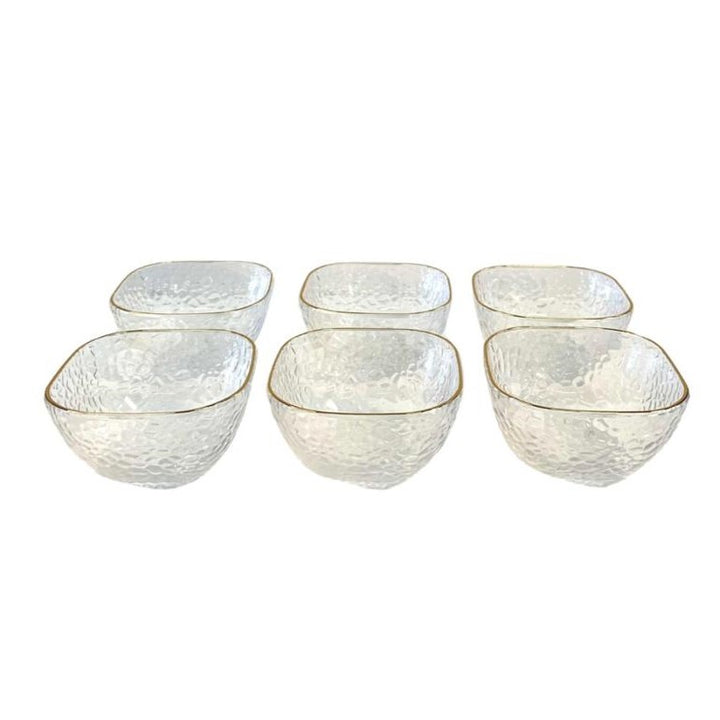 Set 6 bols en verre 10x5,50cm