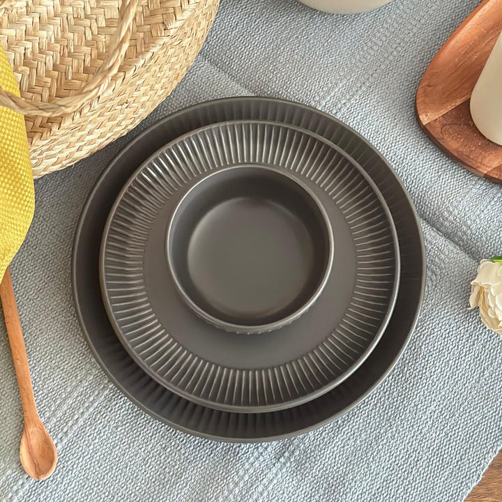 Service de table gris onyx 18pcs
