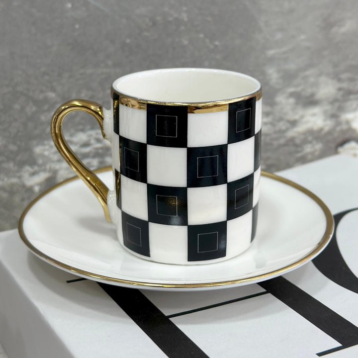 Set 6 tasses 5x5,50cm + 6 sous tasses 11cm