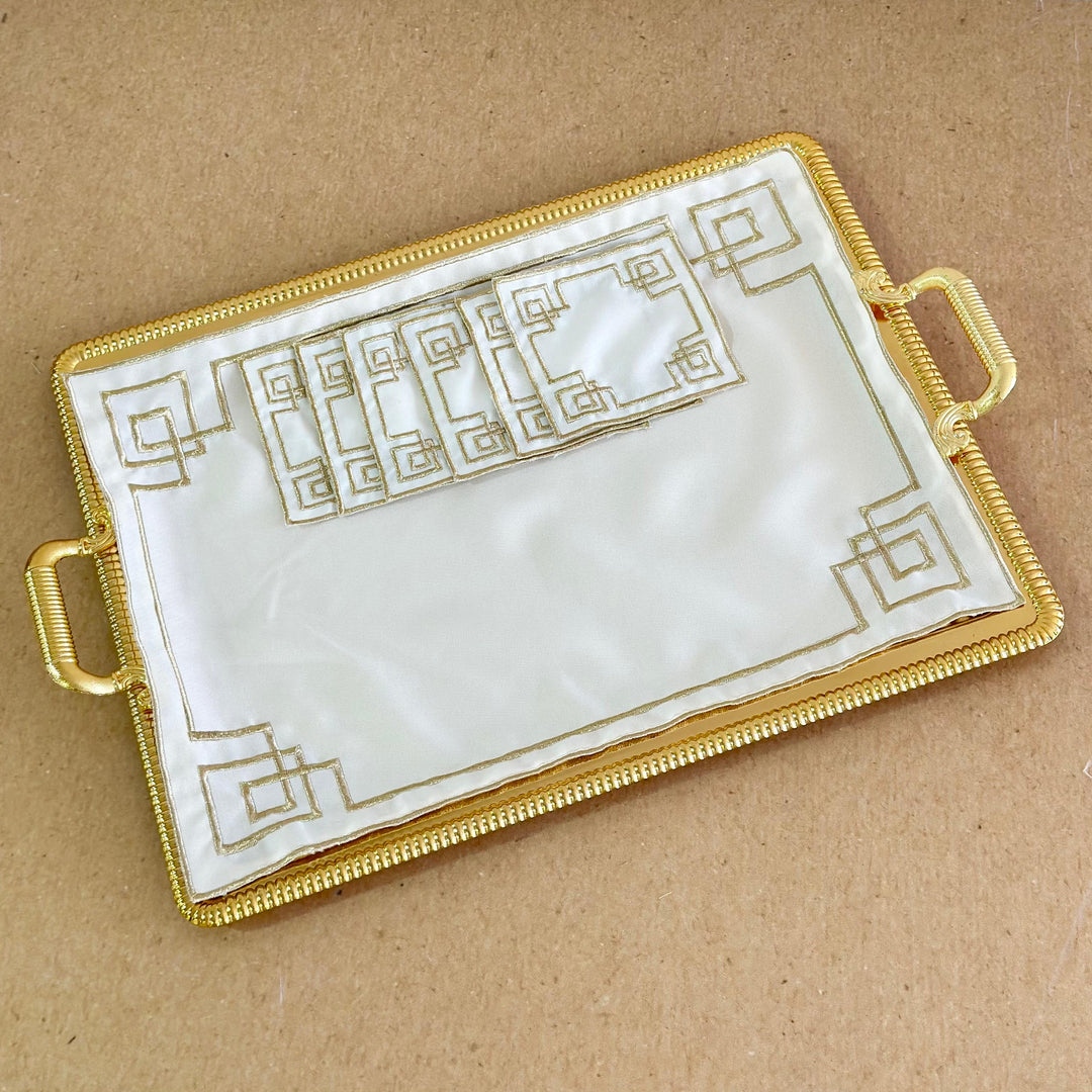 Fond de plateau 50x35cm+ 6 serviettes 13x13cm