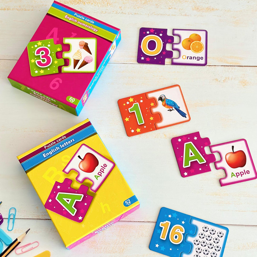 Puzzle chiffre anglais + puzzle lettre anglais 52pcs