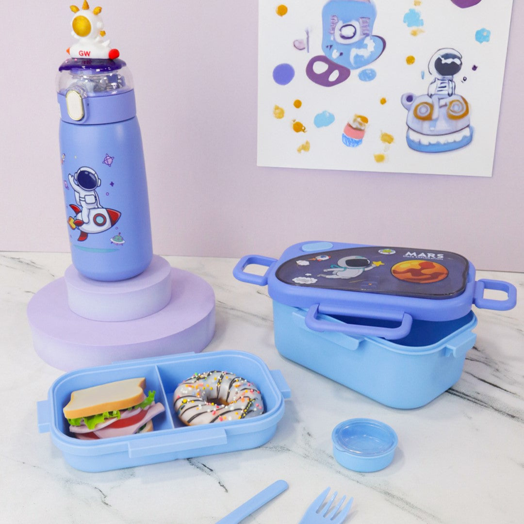 Set lunch box en plastique + thermos 500ML