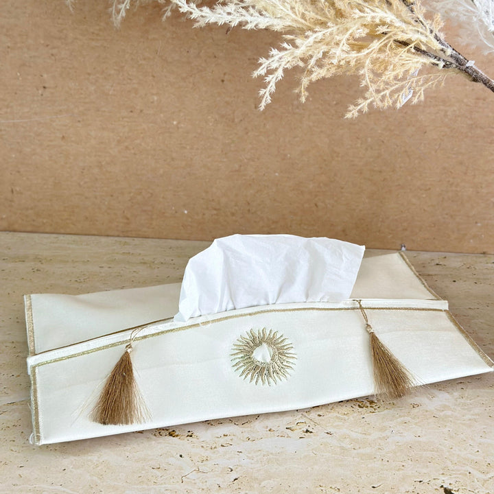 Porte mouchoir soleil en simili cuir 36x19cm