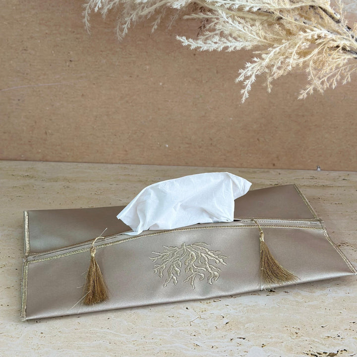 Porte mouchoir corail en simili cuir 36x19cm