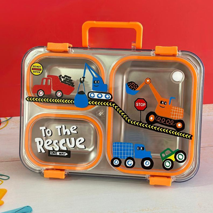 Lunch box en inox 3 compartiments 850ML