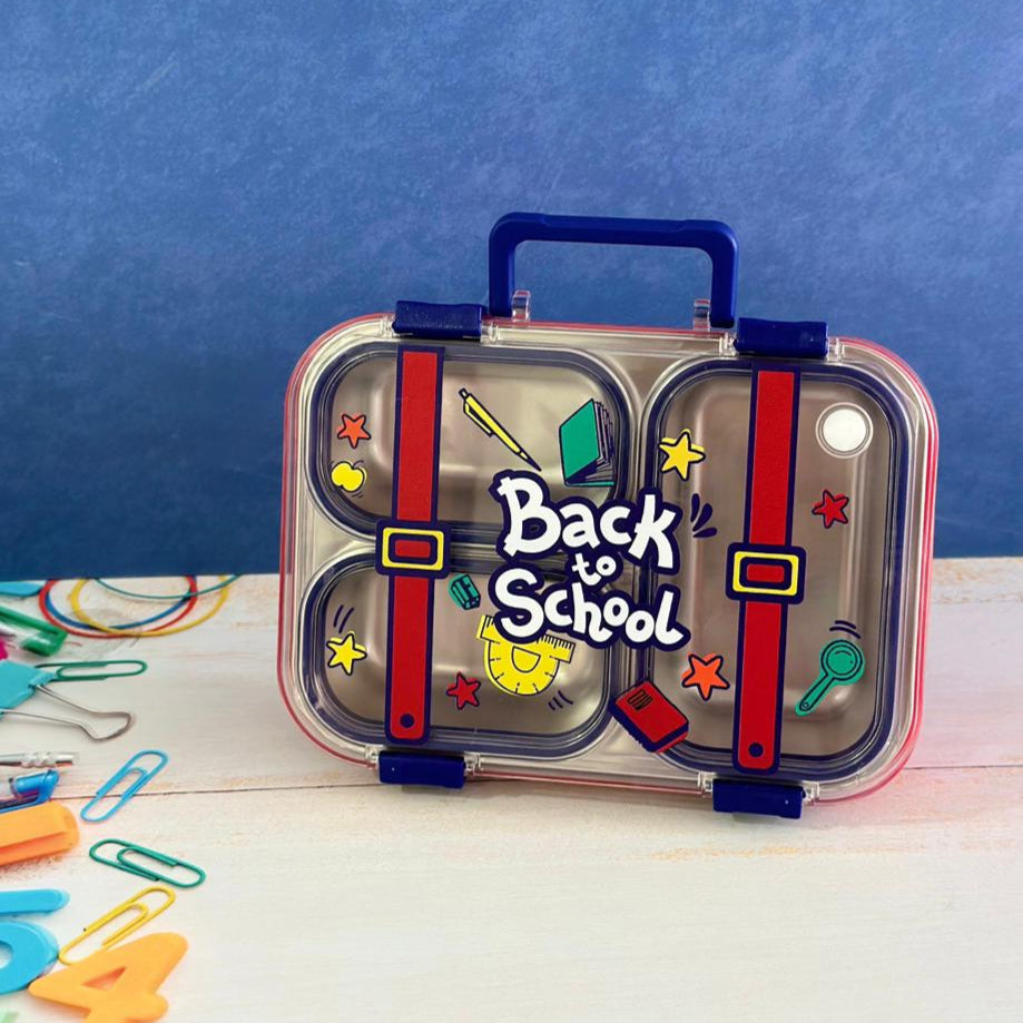 Lunch box en inox 3 compartiments 700ML