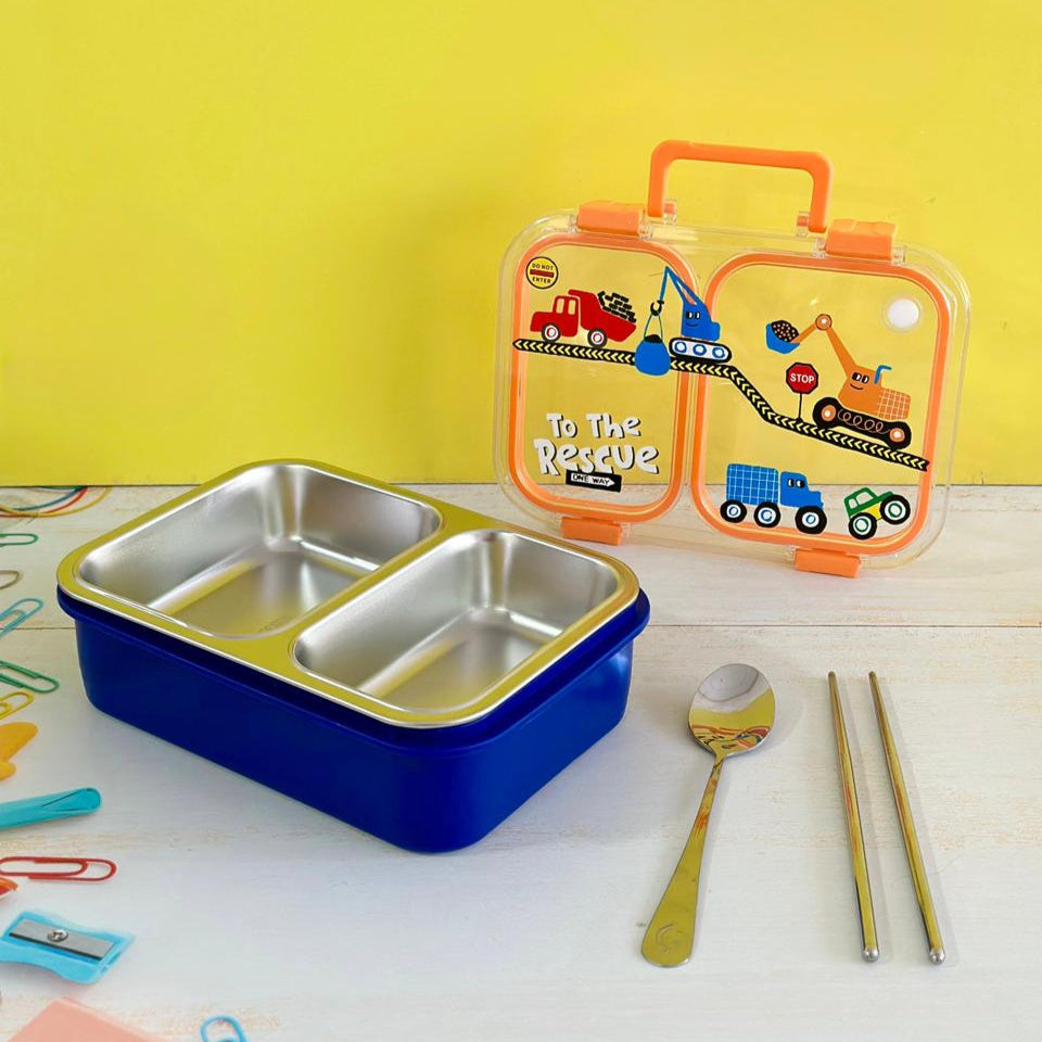 Lunch box en inox 2 compartiments 700ML