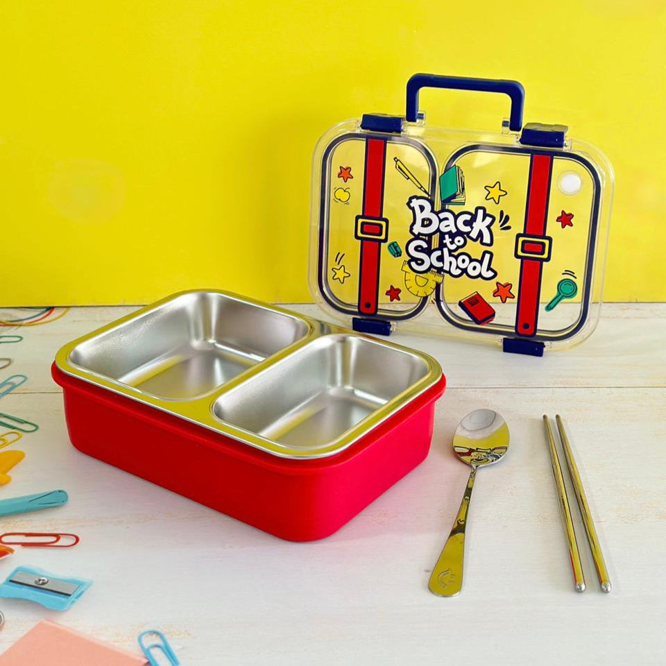 Lunch box en inox 2 compartiments 700ML