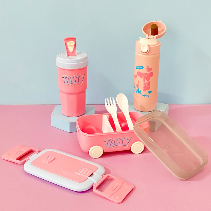 Set lunch box 1100ML + gourde 450ML + thermos en inox 390ml