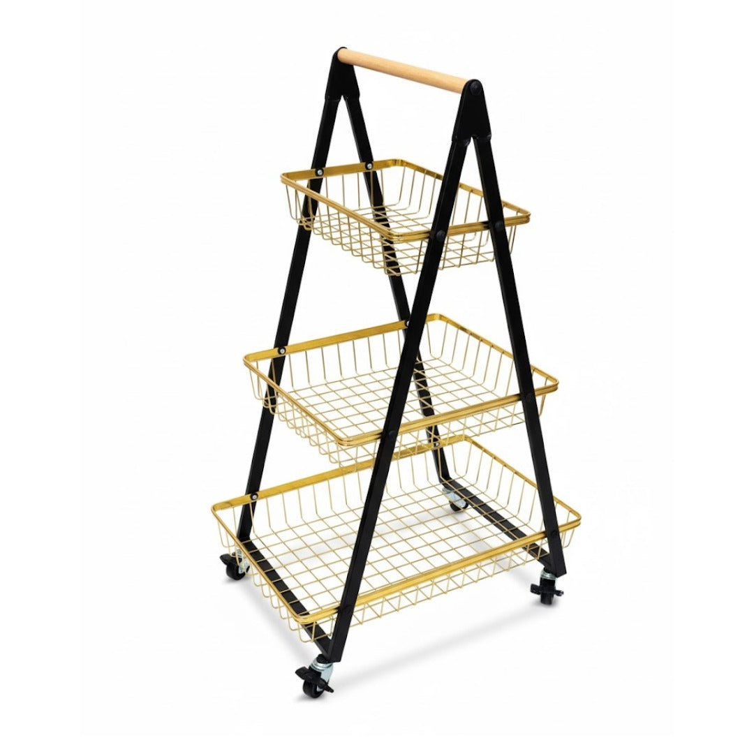 Panier 3 niveaux en métal 49x32x80cm