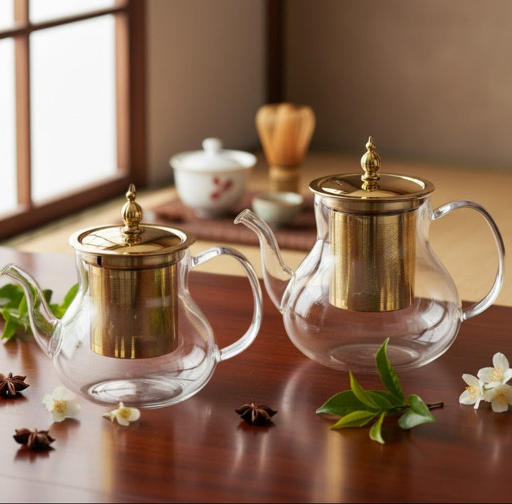 Set 2 théières en verre 1000ML + 1300ML