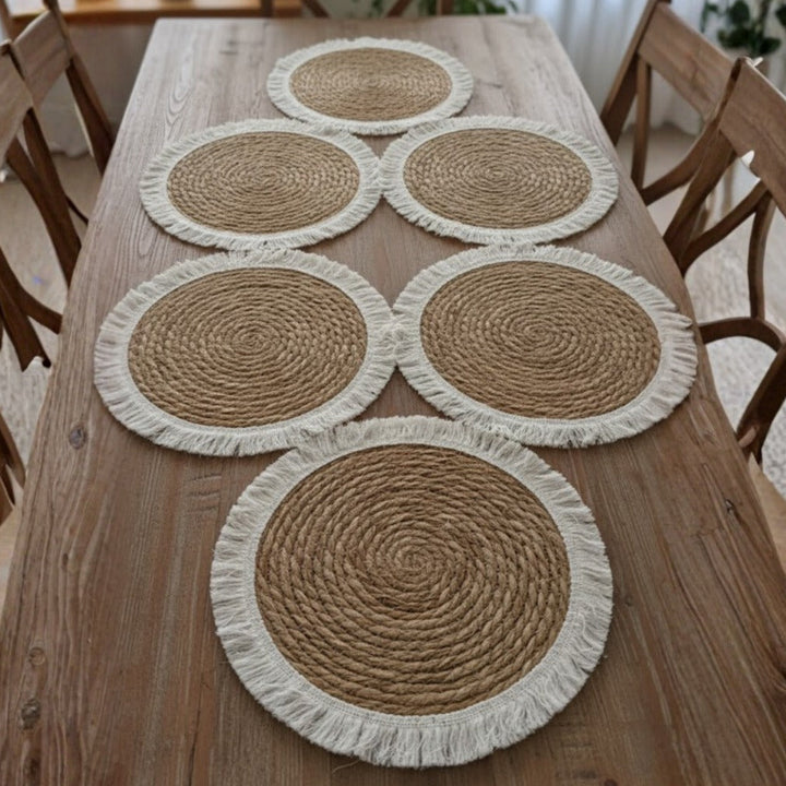 6 sets de table 30cm en paille