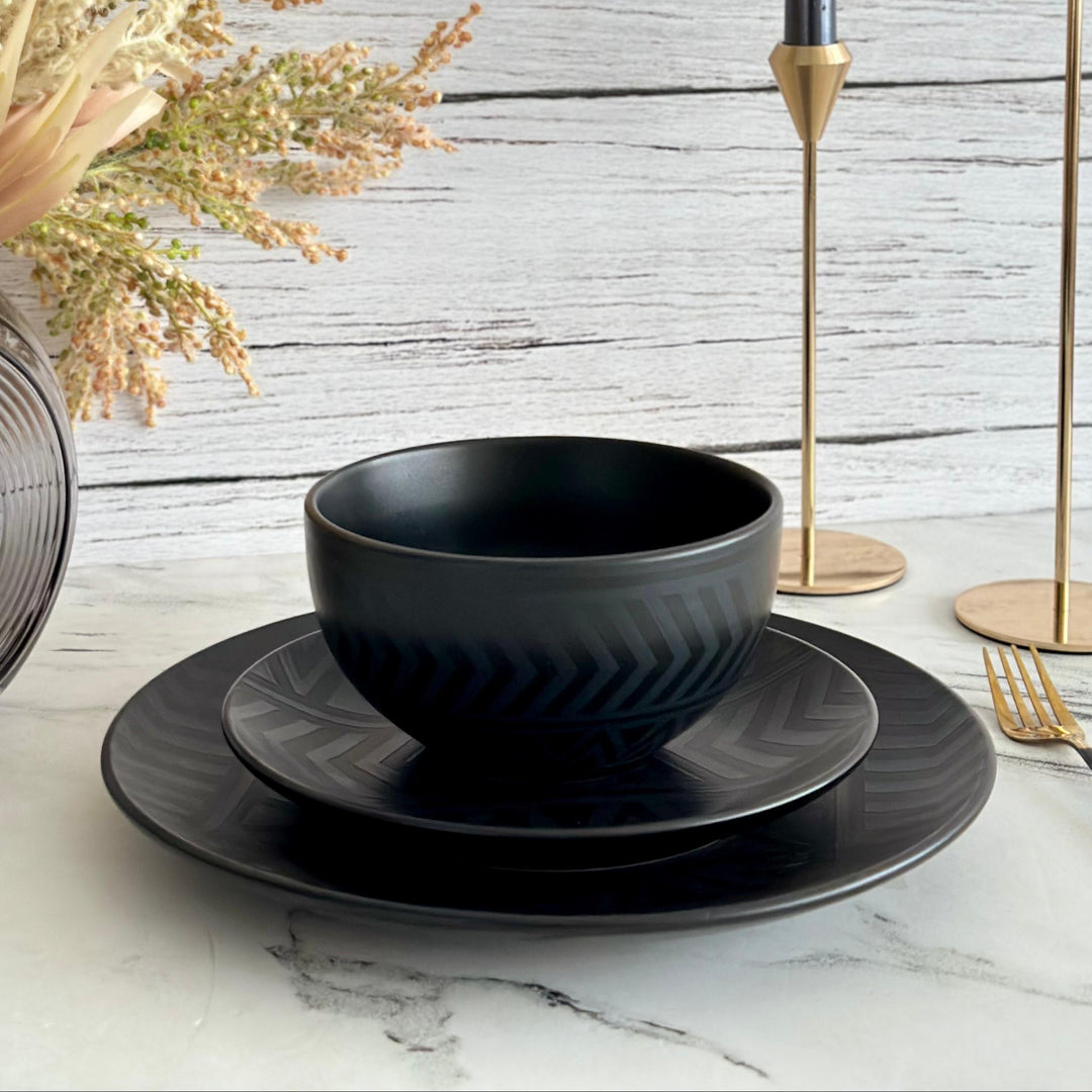 Service de table 18pcs noir