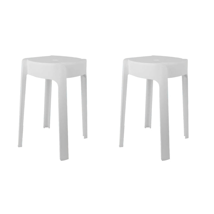 Set 2 tabourets en plastique 32x46cm