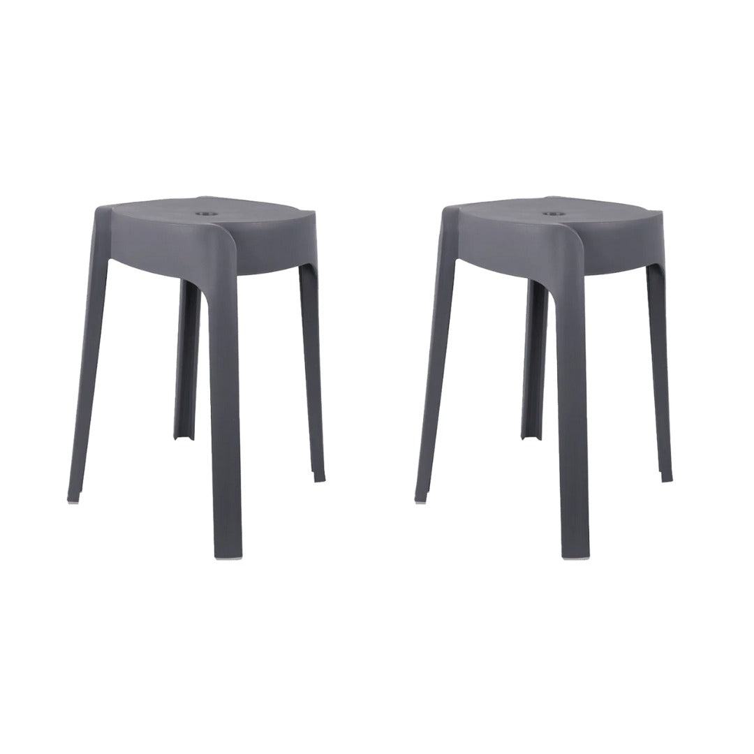 Set 2 tabourets en plastique 32x46cm