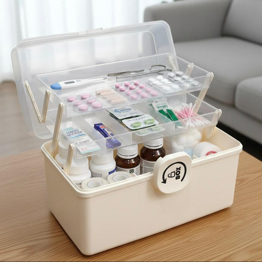 Boîte rangement multi-usage en plastique 33x18x22cm